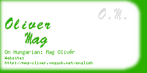oliver mag business card