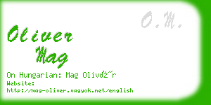 oliver mag business card